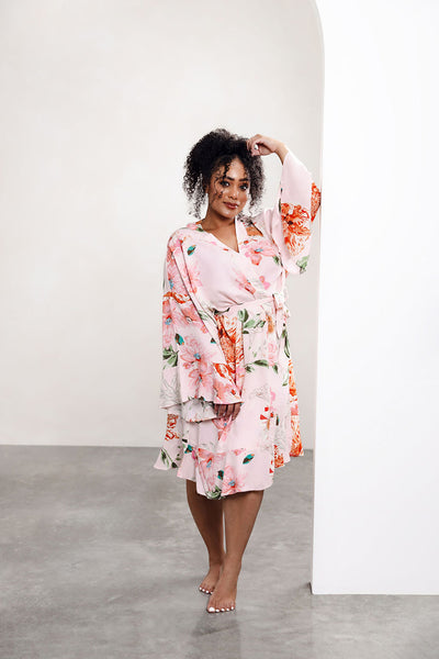 Floral Cotton Ruffle Robes