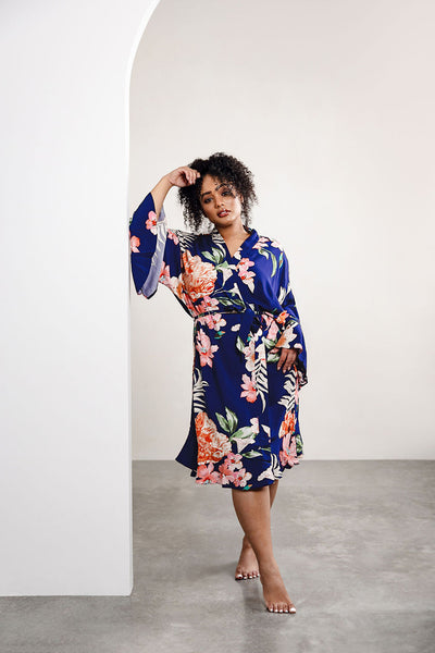 Floral Cotton Ruffle Robes